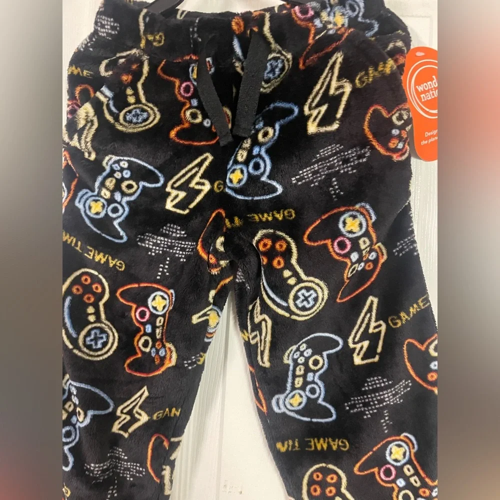 🔴 3/$12 Wonder Nation Boys’ Black‎ Gaming Themed Pajama Pants! NWT! Size XS 4-5